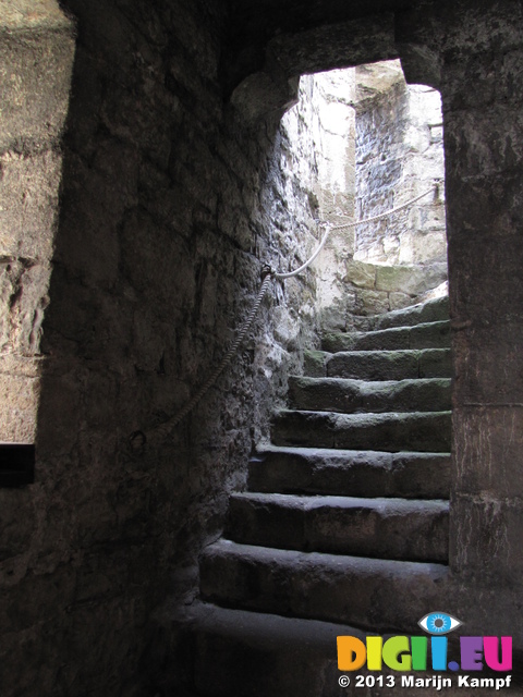 SX28905 Stairs in Caernarfon Castle